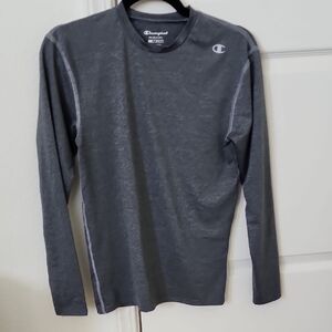 Champion Gray Long Sleeve Athletic Tee